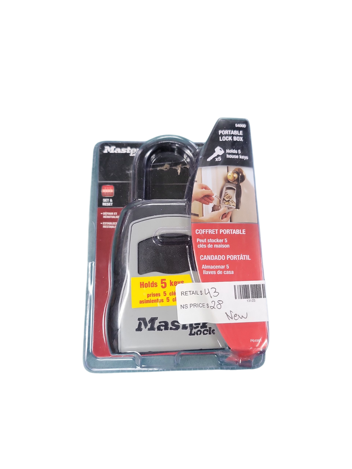 Master Lock Lock Box, Resettable Combination Dials 5400DHC .