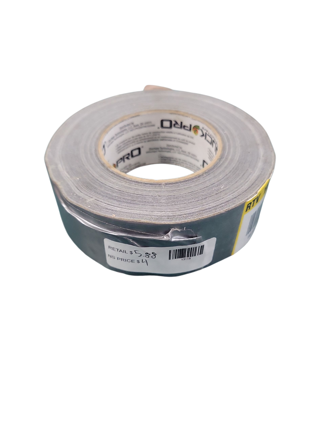Duck Pro 1.88 in. x 60 yds. Silver All-Purpose Duct Tape 242760
