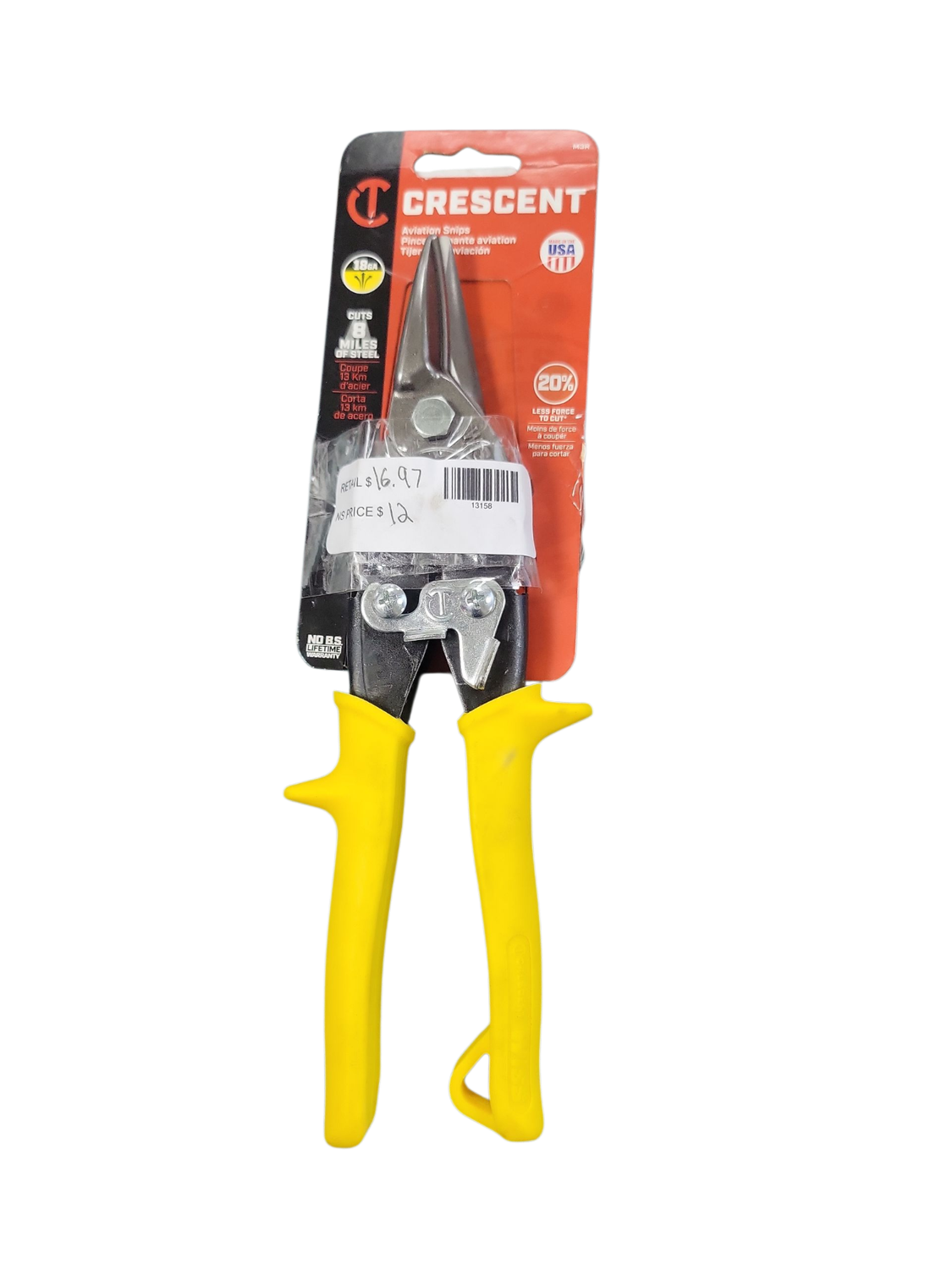 Crescent Wiss 9-3/4 in. Compound Action Straight, Left, and Right Cut Aviation Snips M3R  .