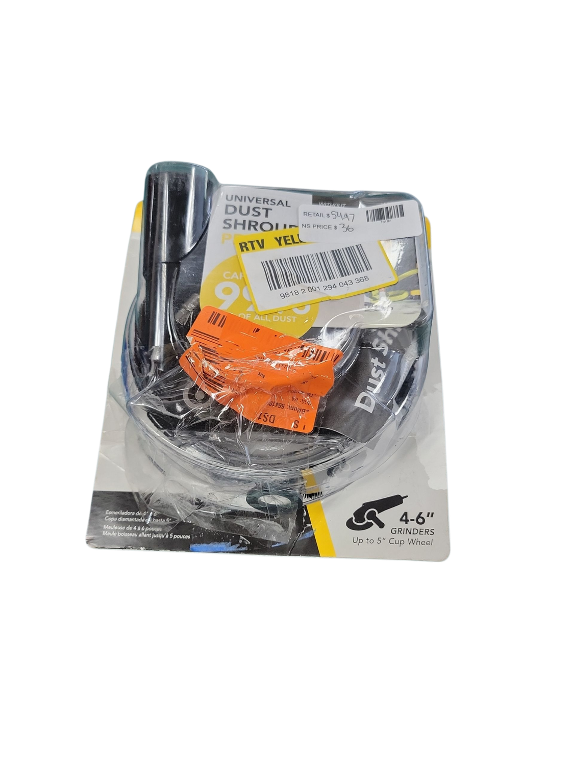 Dustless Technologies 5 in. Universal Dust Shroud Pro Power Tool Accessory for Angle Grinders D1805