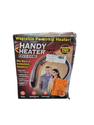 HANDY HEATER 450-Watt Silver and Black Electric USB Rechargeable Personal Wearable Neckband Heater HTBS-PD24