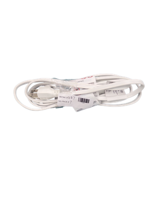 HDX 8 ft. 16/3 Light Duty Indoor Multi-Outlet Extension Cord with Banana Tap, White HD#838-802