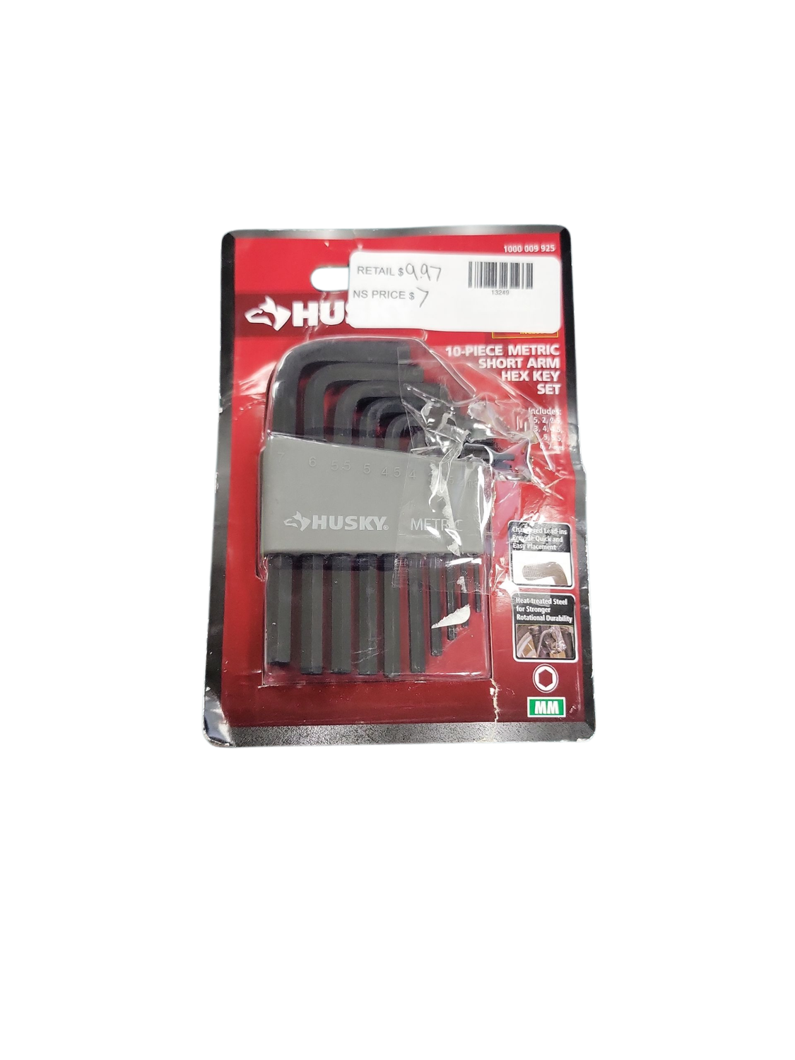 Husky Short Arm Hex Key Set, Metric (10-Piece) HSAHKM10PCN-06