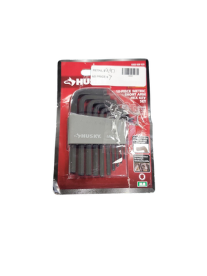 Husky Short Arm Hex Key Set, Metric (10-Piece) HSAHKM10PCN-06