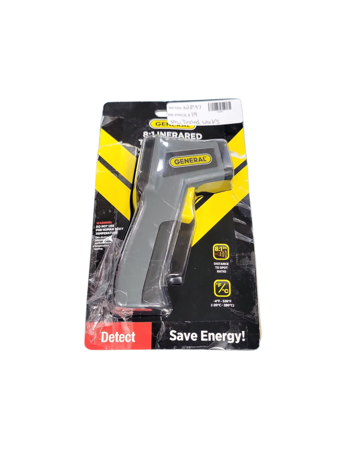General Tools Mini Non-Contact Laser Infrared Thermometer Temperature Gun IRT205 .