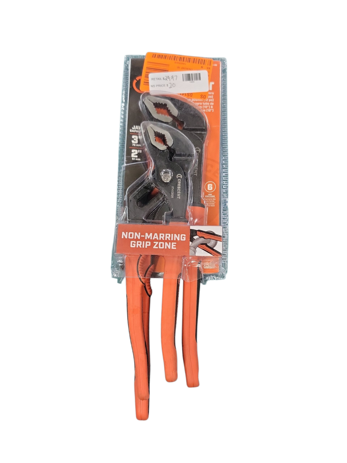 Crescent Grip Zone V-Jaw Dual Material Tongue and Groove Plier Set 10 in. and 12 in. (2-Piece) RT400SGSET2R-05