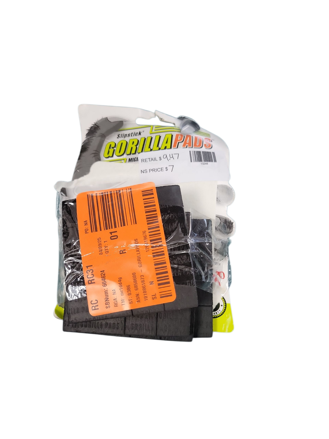 Gorilla Floor Protection GorillaPads 3 in. Anti-Skid Glide 4-Pack Square H140