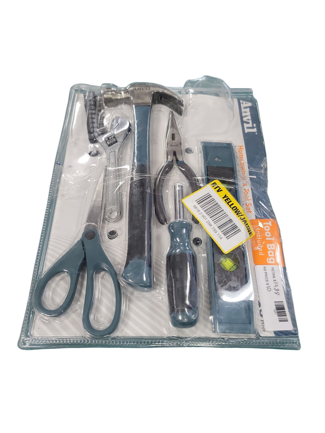 Anvil 18-Pieces Homeowner&#39;s Tool Set Includes Tool Bag THD22101