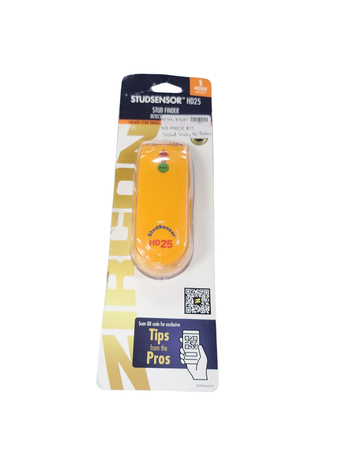 Zircon StudSensor HD25 Stud Finder 65943 .