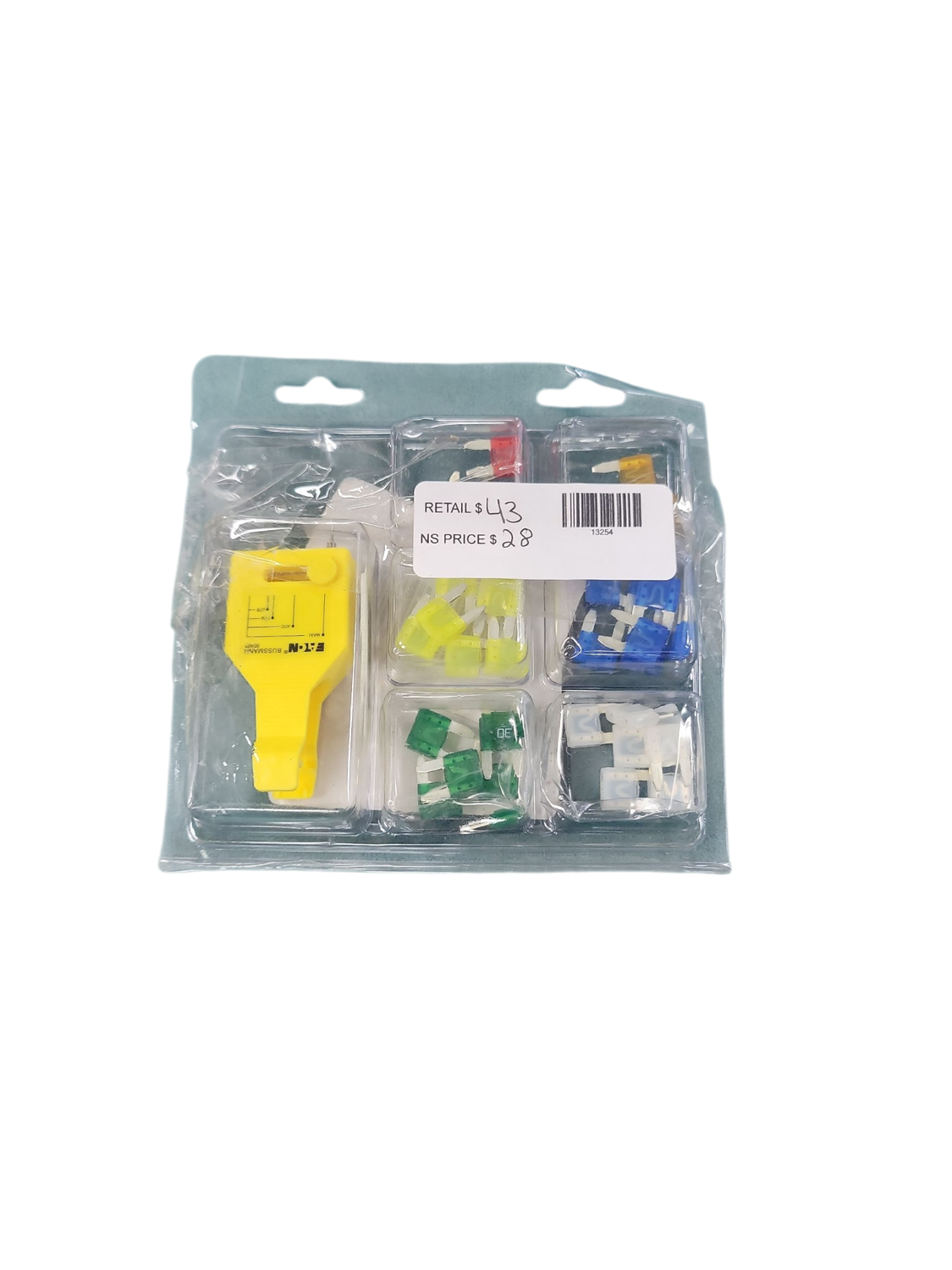 Cooper Bussmann ATM 42-Piece Automotive Mini Blade Fuse Kit with Fuse Tester/Puller NO.43