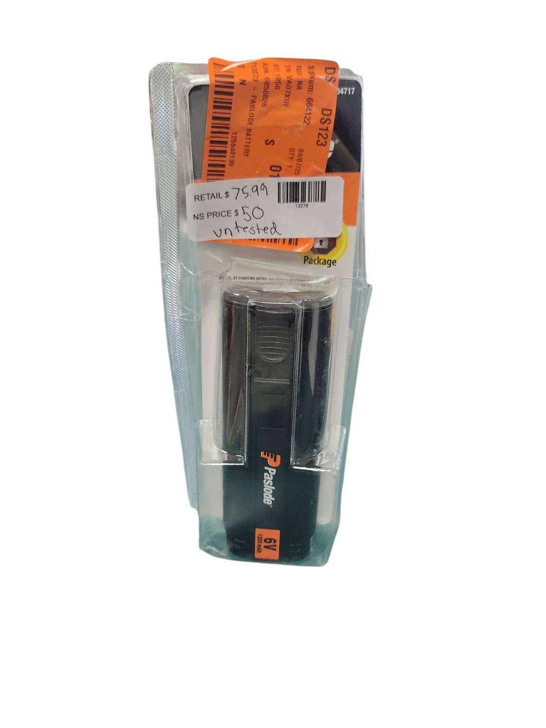 Paslode 6-Volt Oval Ni-Cd Rechargeable Battery 404717