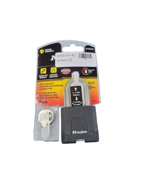 Master Lock Heavy Duty Outdoor Covered Padlock with Key, 1-7/8 in. Wide, 1-1/2 in. Shackle M115XKADLFCCSEN