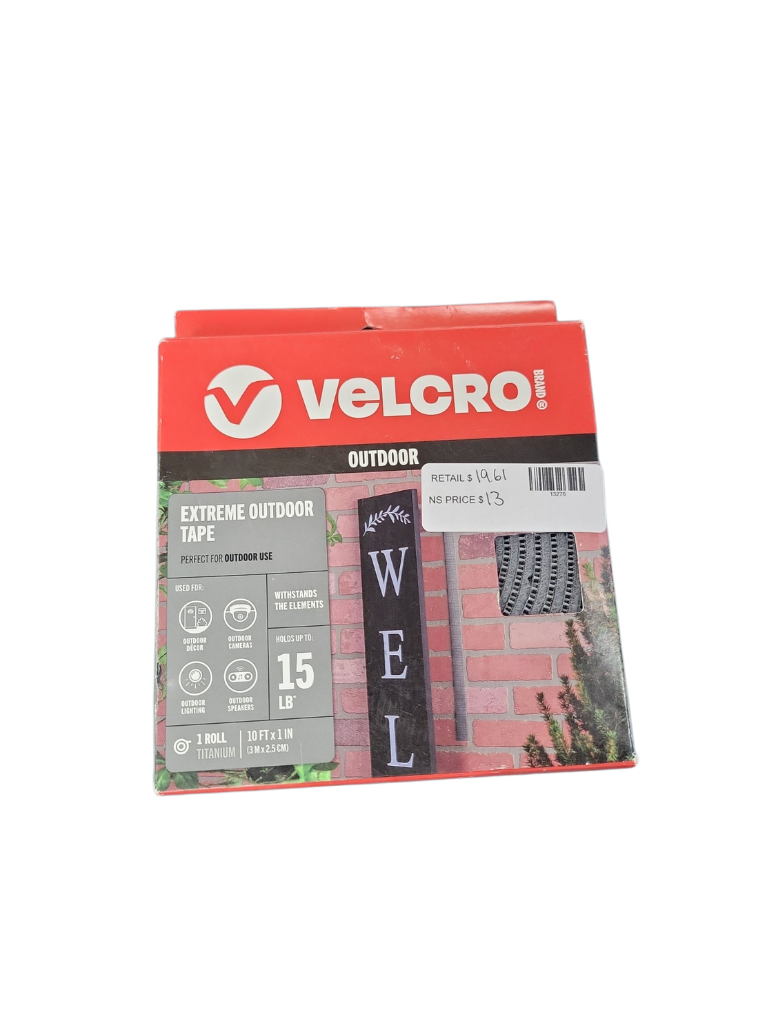 VELCRO 10 ft. x 1 in. Extreme Titanium Tape 91365