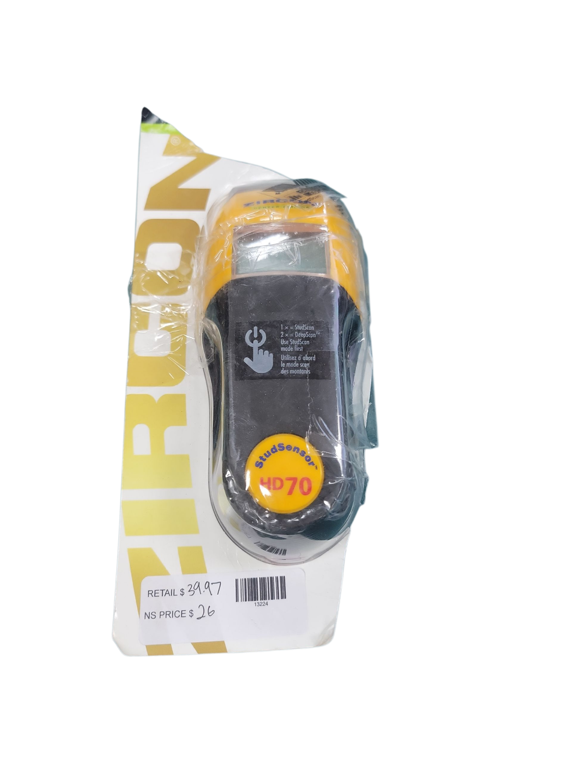 Zircon StudSensor HD70 Stud Finder 66229