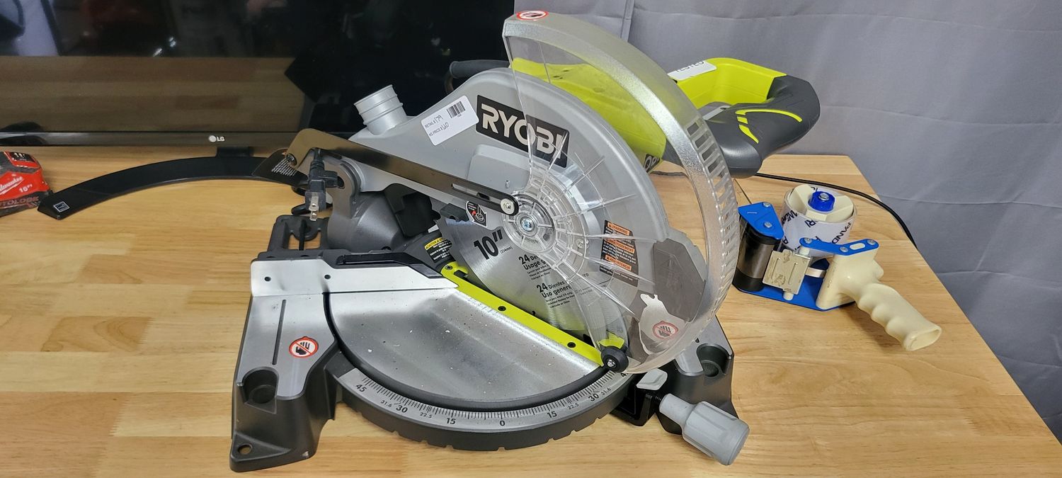 RYOBI 14 Amp Corded 10 in. Compound Miter Saw with LED Cutline Indicator TS1346 .