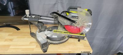 RYOBI 15 Amp 10 in. Corded Sliding Compound Miter Saw with LED Cutline Indicator TSS103 .
