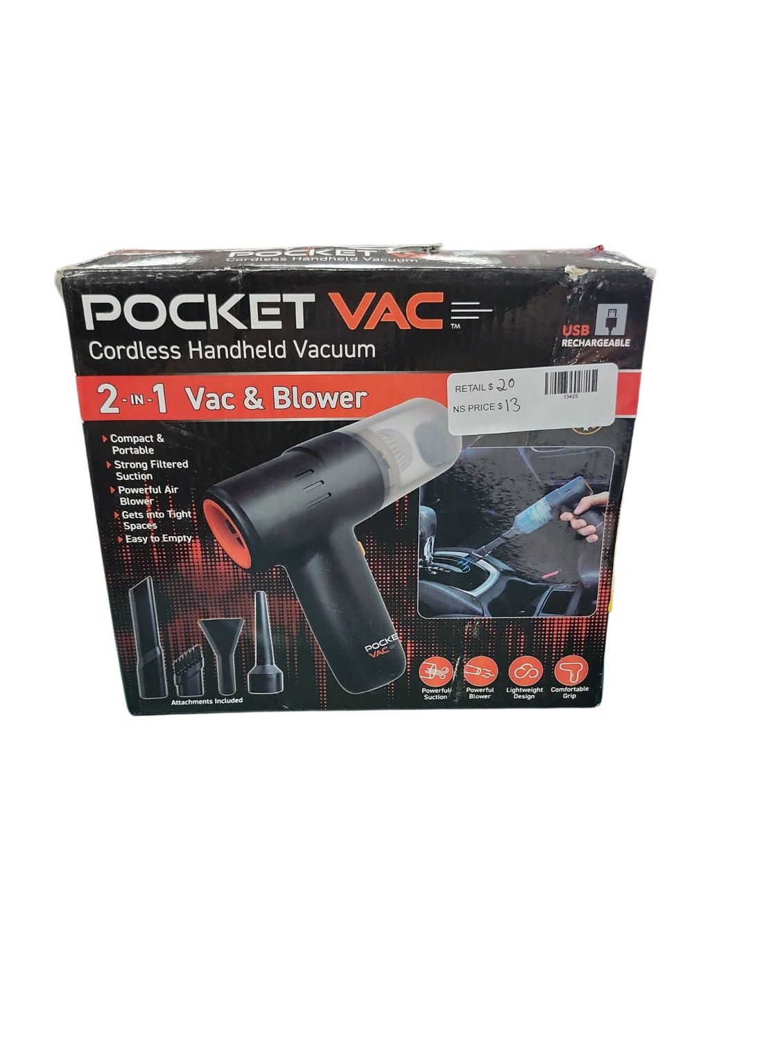 Handheld Vacuum Compact Wireless Vacuum Cleaner, Lightweight Hand Held Vacuuming for Home Kitchen Car Corner Upholstery Pet Hair Dust Crumbs Cleaning PVAC-MC6