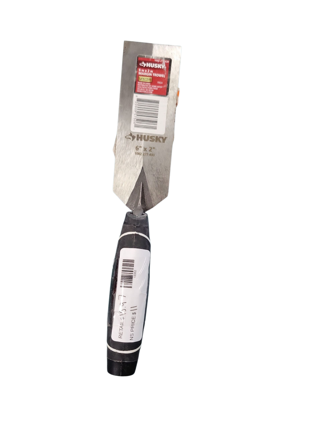 Husky 6 in. x 2 in. Pro Margin Trowel 57506