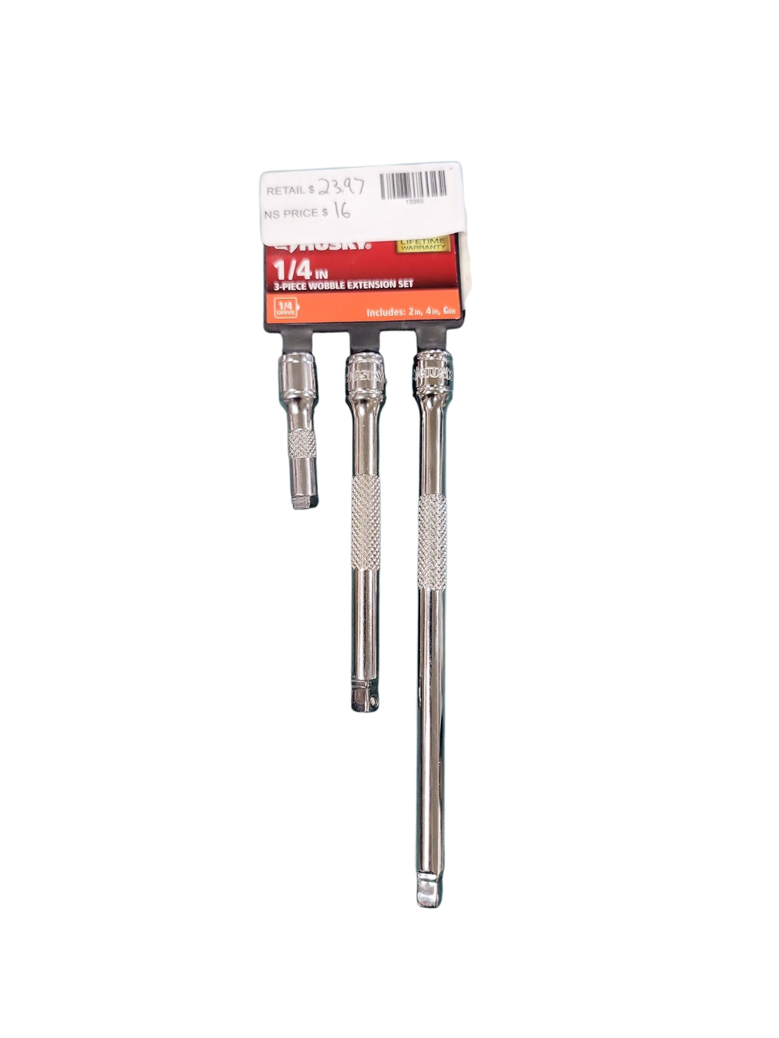 Husky 1/4 in. Drive Wobble Extension Set (3-Pieces) H4DWOBEXT3PC .