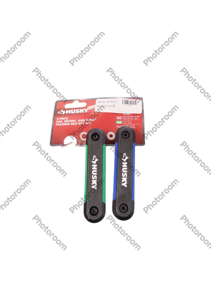 Husky Folding Hex Key Set (9-Piece SAE, 8-Piece MM, 8-Piece Torx) HFHK3PCSET-06