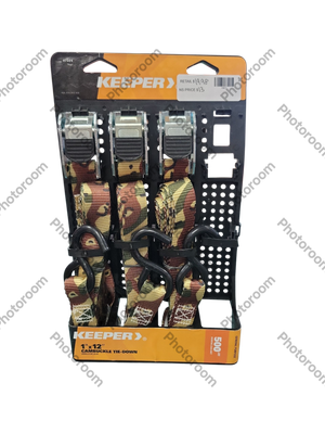 Keeper 12ft. x 1in. 500lbs. Cam Buckle Tie Down Strap (4 Pack) 47324