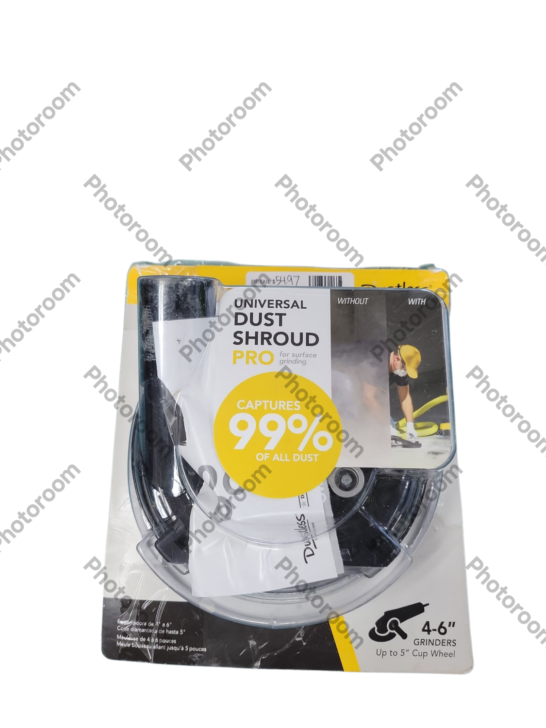 Dustless Technologies 5 in. Universal Dust Shroud Pro Power Tool Accessory for Angle Grinders D1805 .