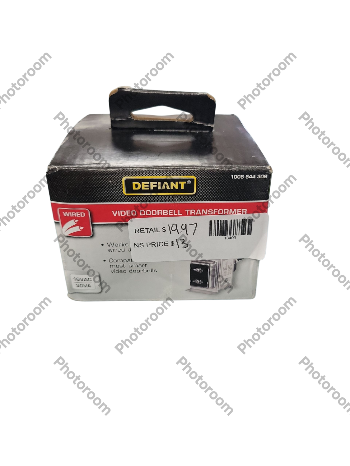 Defiant Wired 16VAC/30VA Doorbell Transformer, Compatible with Most Video Doorbells 18000044 .