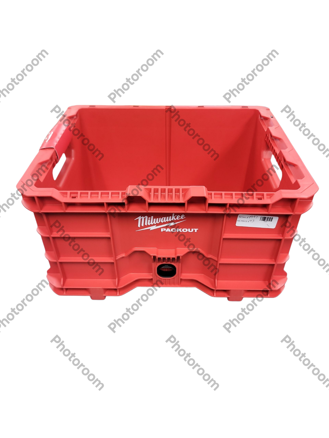 Milwaukee PACKOUT 18.6 in. Tool Storage Crate Bin with Carrying Handles and 50 lbs. Weight Capacity 48-22-8440 .