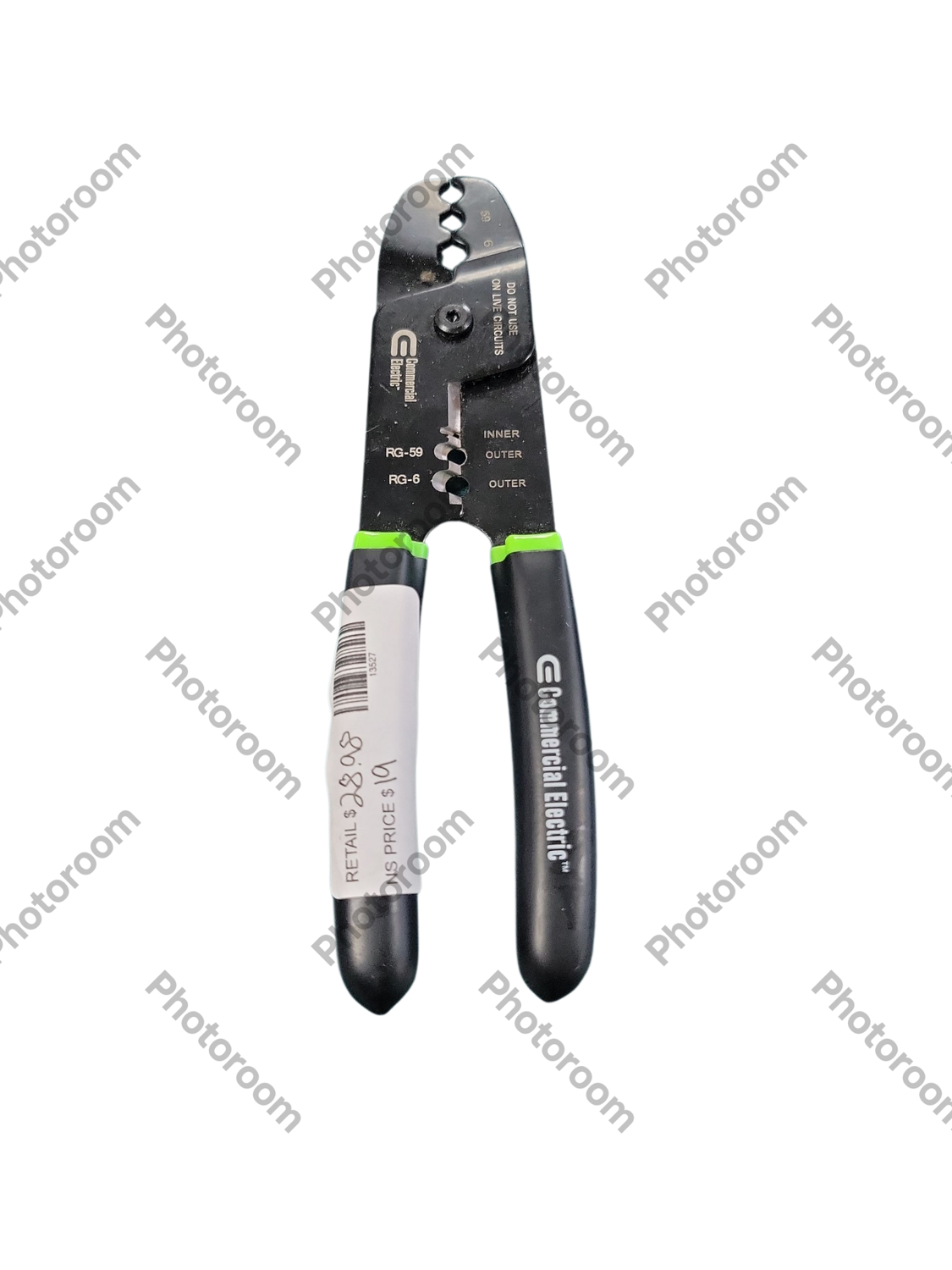 Commercial Electric Coaxial Cable Strip and Crimp Tool CE70803