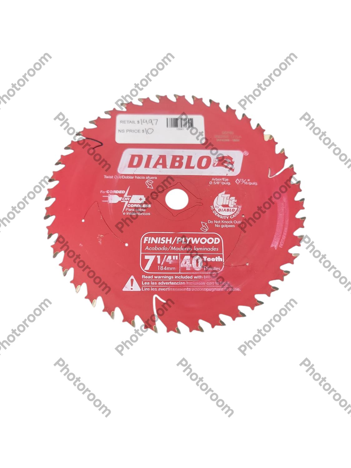 DIABLO 7-1/4in. x 40-Tooth Finish Circular Saw Blade for Wood D0740R