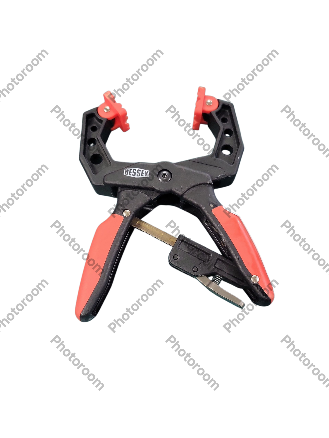 BESSEY 4 in. Capacity Square Jawed Ratcheting Hand Clamp with 3 in. Throat Depth XCRG4 .