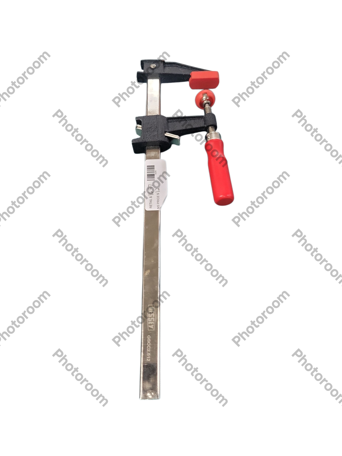 BESSEY Clutch Style 12 in. Capacity Bar Clamp with Wood Handle and 2-1/2 in. Throat Depth GSCC2.512 .