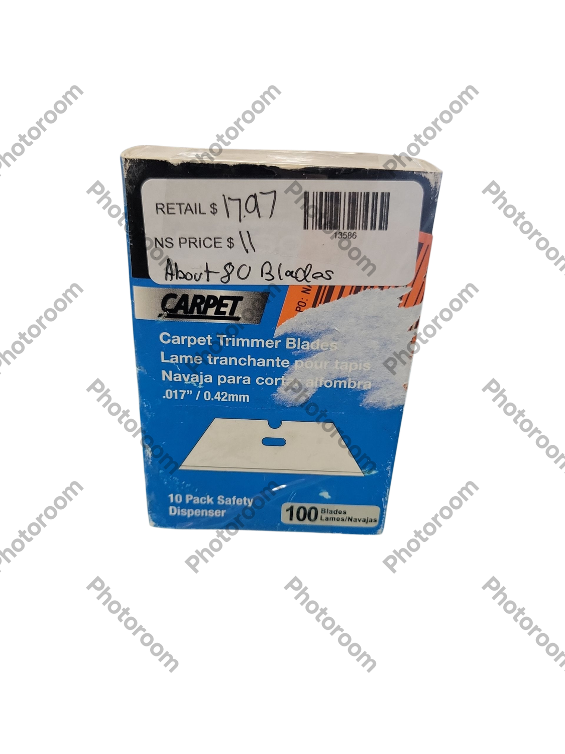 Personna Carpet Trimmer Chisel Blade 100pk 61-0850-0000    .