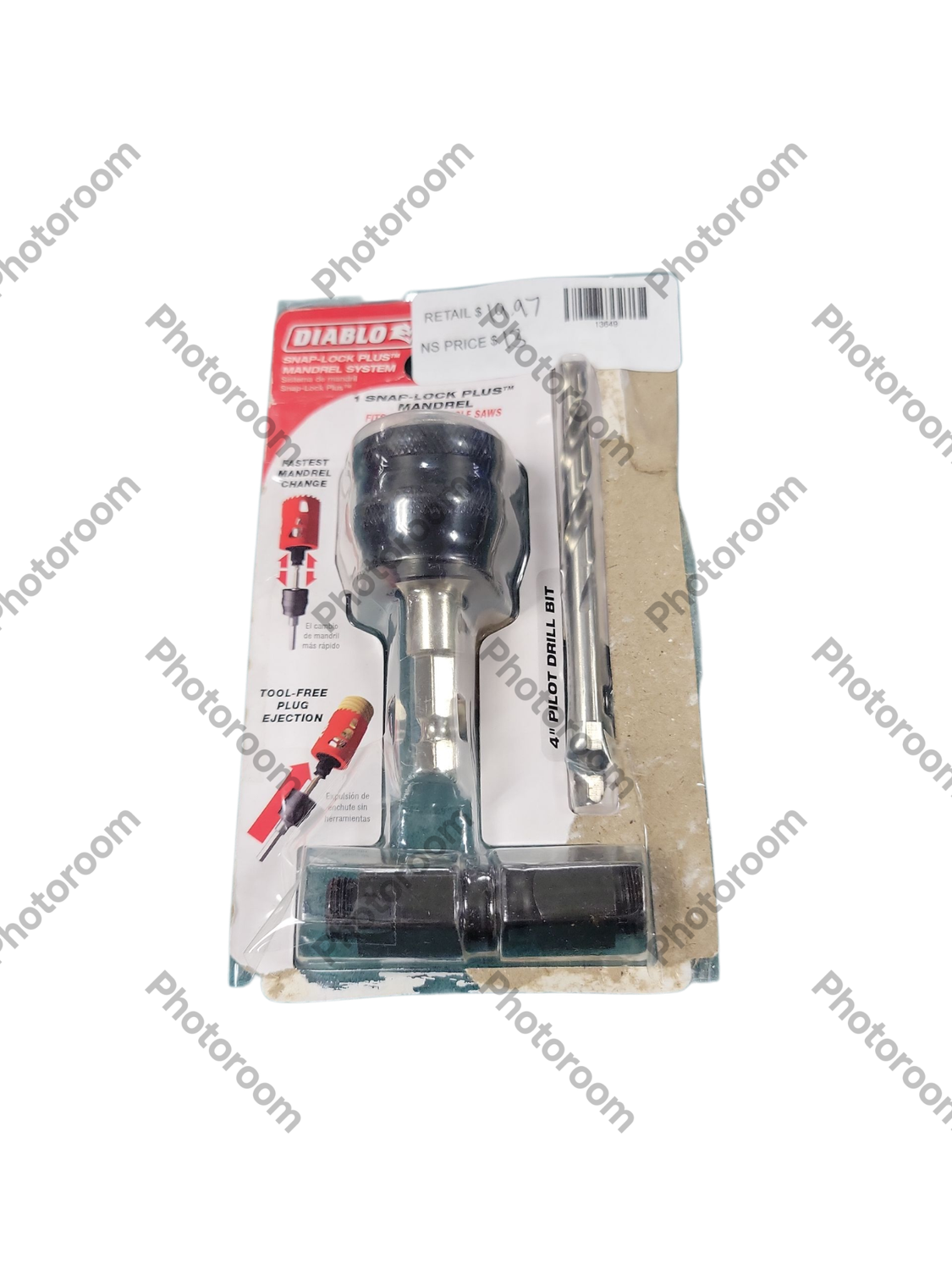 DIABLO 3/8 in. SnapLock Plus Hole Saw Arbor Mandrel System with Fast Plug Ejection DHSAR375