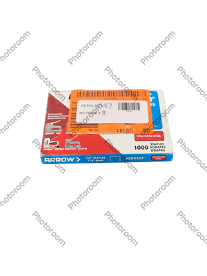 Arrow T50 1/4 in. Leg x 3/8 in. 504SS1 Medium Crown, 20-Gauge, Heavy-Duty, Stainless Steel Staples (1,000-Pack) 504SS1