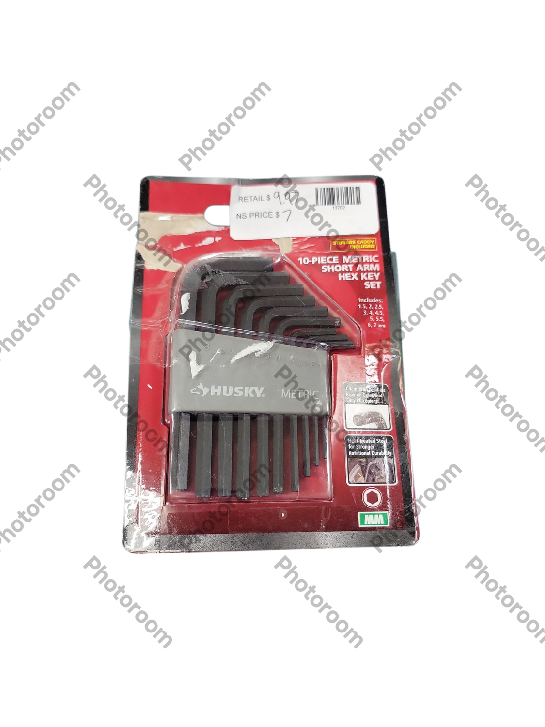 Husky Short Arm Hex Key Set, Metric (10-Piece) HSAHKM10PCN-06  .