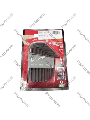 Husky Short Arm Hex Key Set, Metric (10-Piece) HSAHKM10PCN-06  .