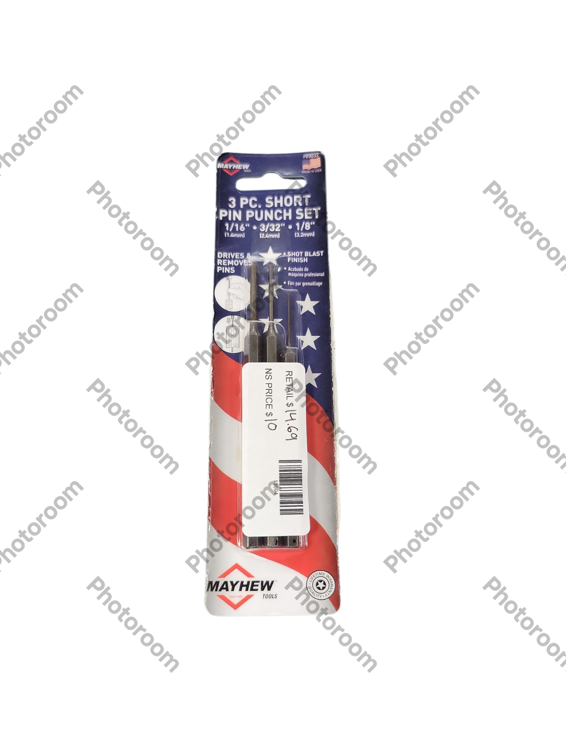 Mayhew Short Pin Punch Set (3-Piece) 89032