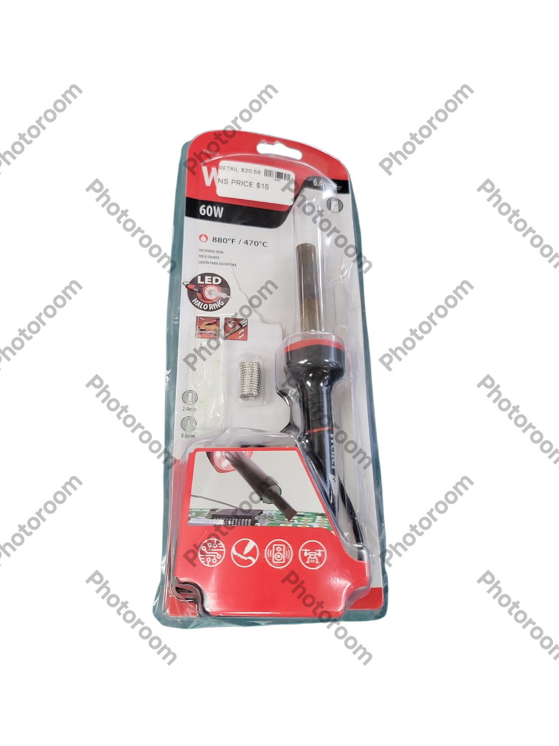 Weller 30-Watt/120-Volt Corded Soldering Iron with LED Halo Ring WLIRK3012A