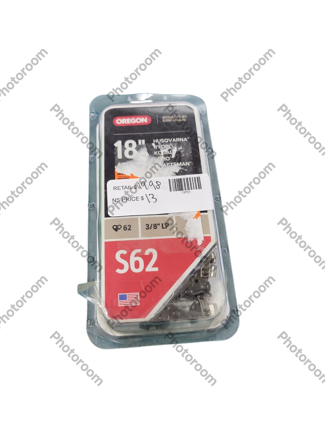 Oregon S62 Chainsaw Chain for 18 in. Bar, Fits Husqvarna, Echo, Poulan, Craftsman, Homelite and More S62-21