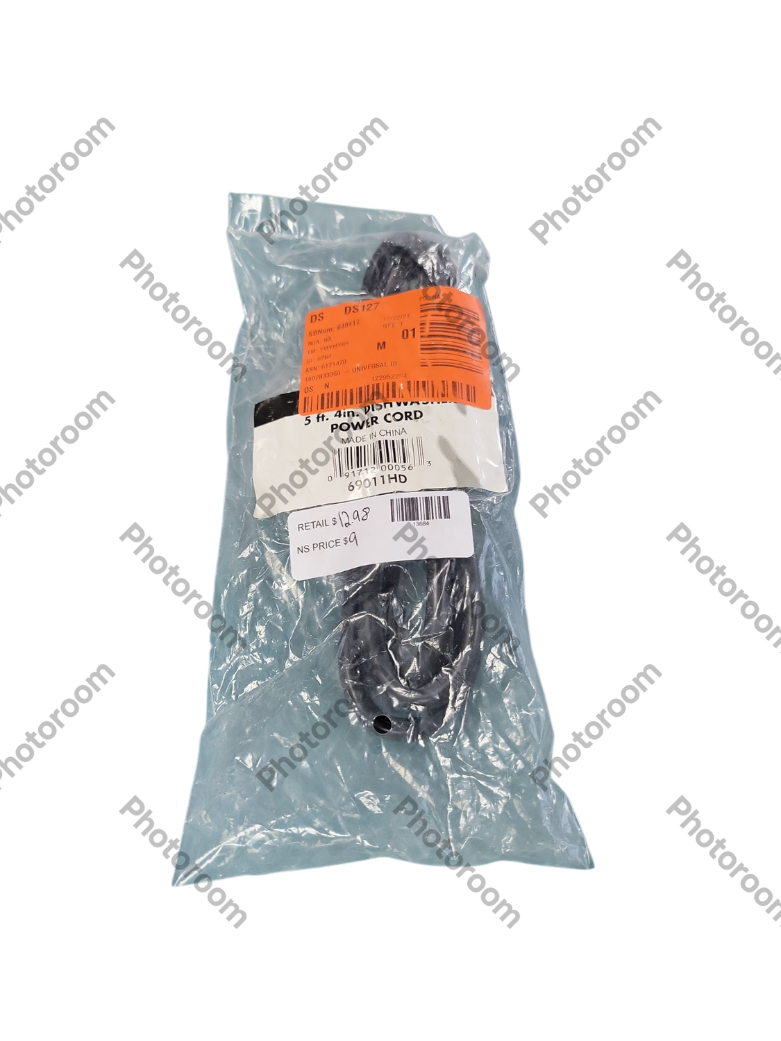 Everbilt 5 ft. 4 in. 16/3 3-Wire Dishwasher Power Cord Kit 98250 .