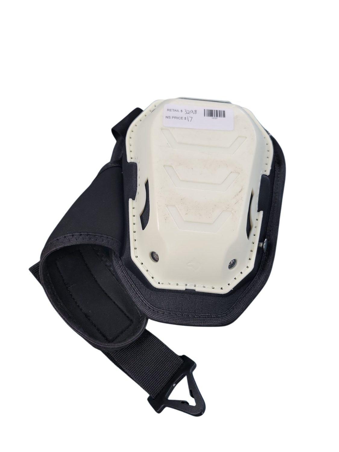 Husky White Foam Memory Foam Hard Cap Knee Pad with Adjustable Straps HD00411