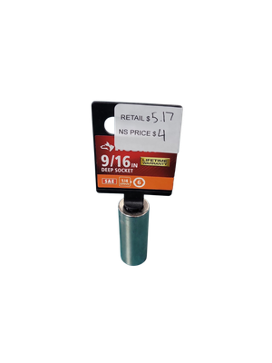 Husky 1/4 in. Drive 9/16 in. 6-Point SAE Deep Socket H4D6PDP916 .
