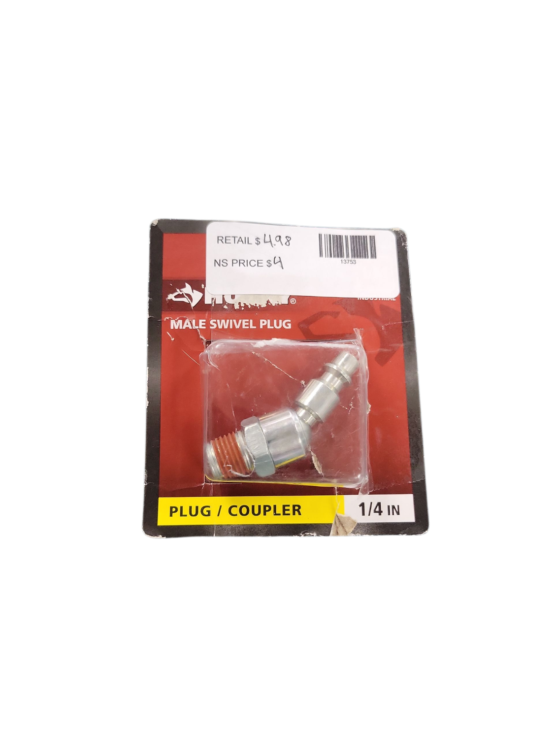 Husky 1/4 in. I/M Male Swivel Plug HDA20800AV .