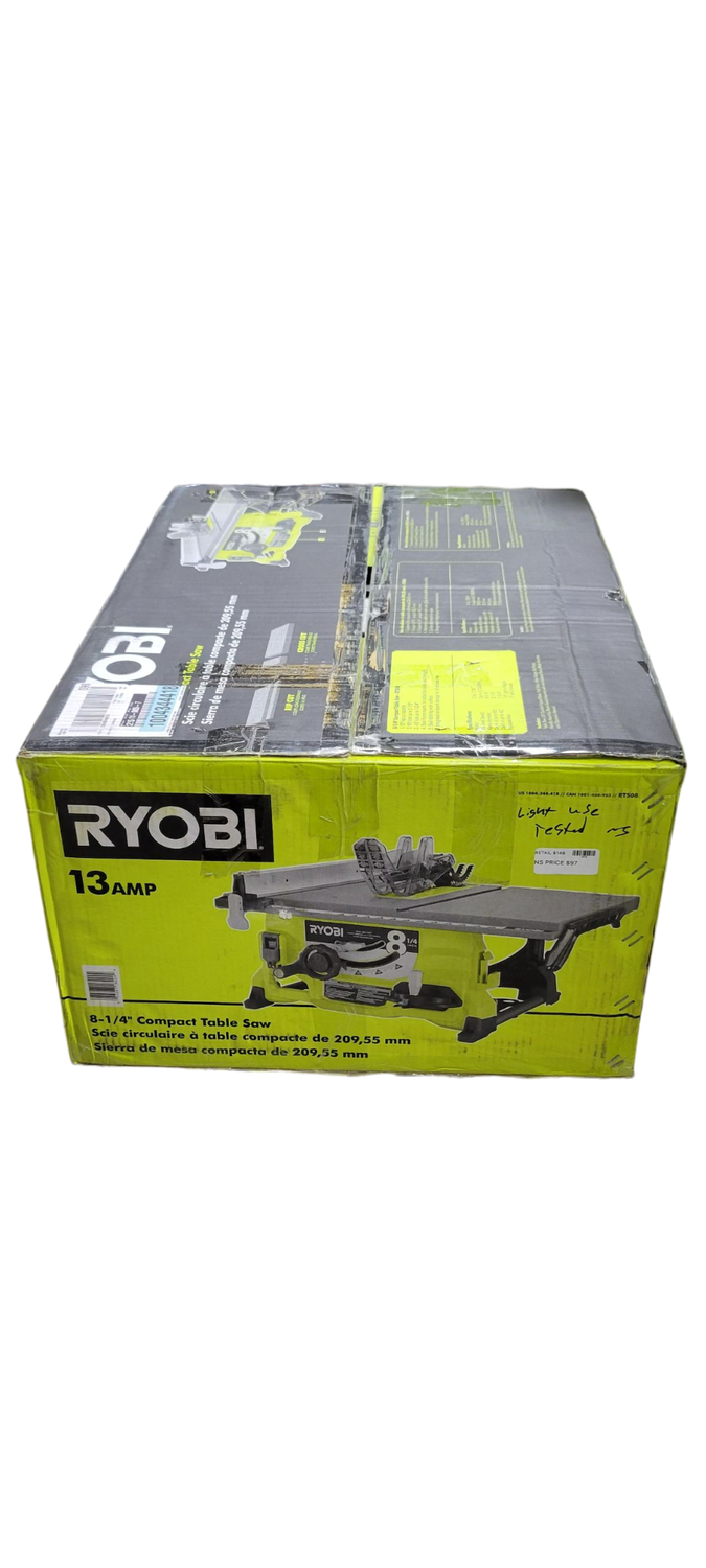 RYOBI 13 Amp 8-1/4 in. Compact Portable Corded Jobsite Table Saw (No Stand) RTS08