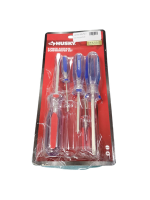 Husky Philips and Slotted Screwdriver Set with Acetate Handles (6-Piece) H6PCSDS