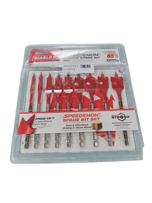 DIABLO SPEEDEMON High Carbon Steel Spade Bit Set (9-Piece) DSP2930-S9