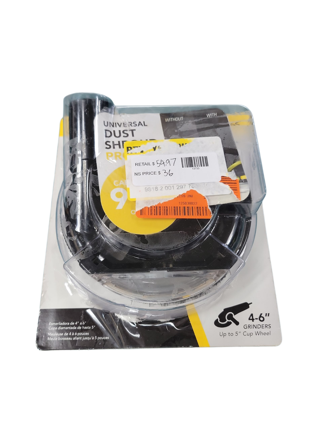 Dustless Technologies 5 in. Universal Dust Shroud Pro Power Tool Accessory for Angle Grinders D1805  .