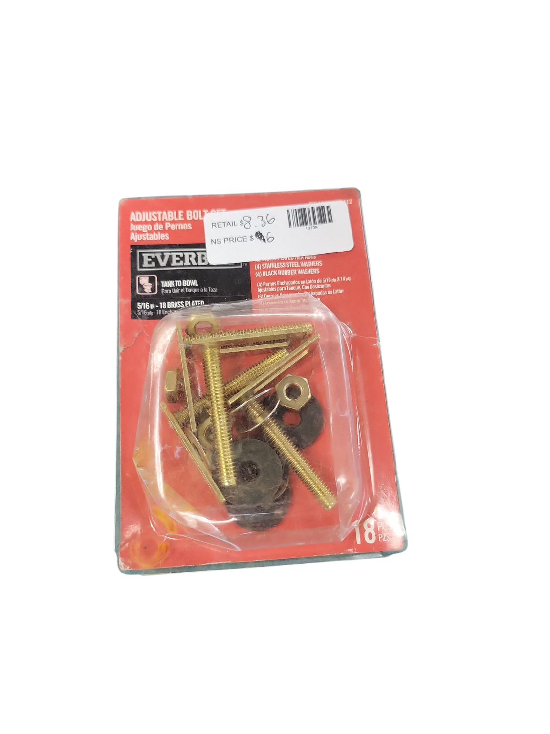 Everbilt Adjustable Toilet Tank-to-Bowl Bolt Set 10069