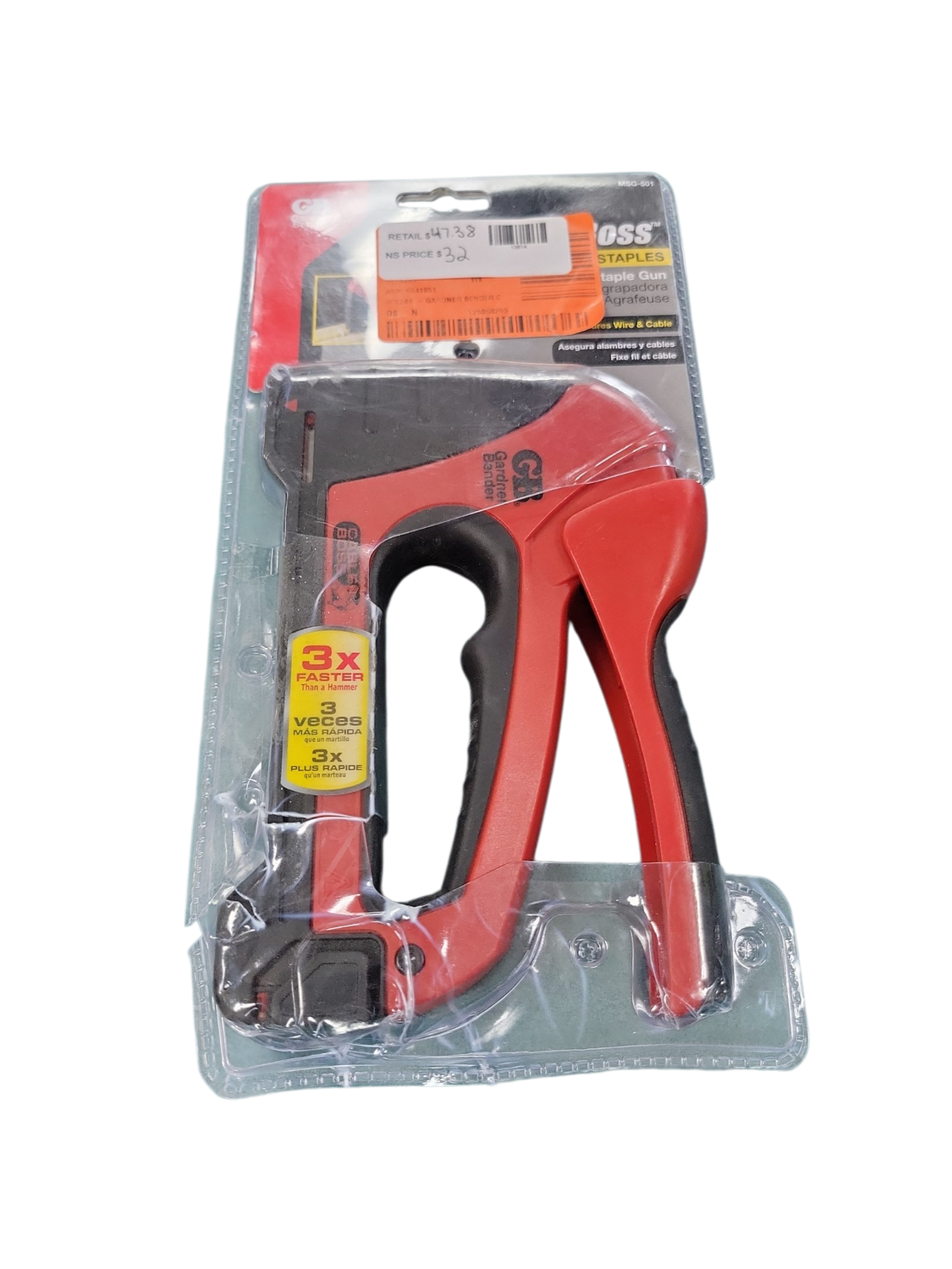 Gardner Bender Cable Boss Professional Grade Staple Gun for Secures NM, Coaxial, VDV, Low Voltage Wire and Cable MSG-501 .